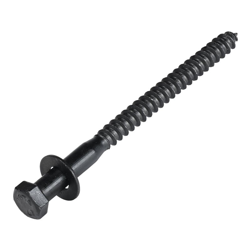 MAKERS BOLT 1/4 x 4 (50 Pack) Lag Screw Kit, 50 Screws and 50 Washers, Ceramic Black Ruspert Coating for Exterior Use, Meets ASTM A307 and ASME B18.2.1, Industrial/Commerical Grade by - Image 1